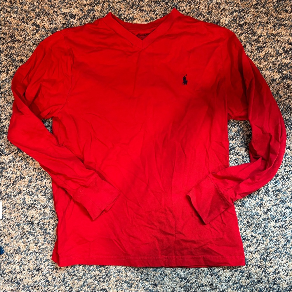 Polo by Ralph Lauren Red Long Sleeve Tee